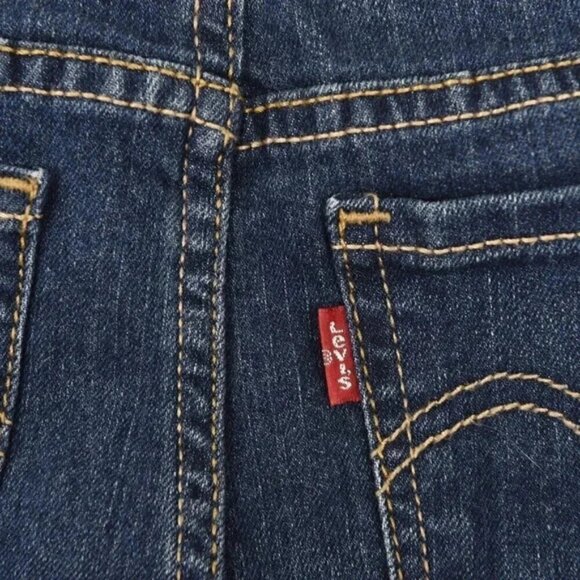 Levi's High Rise Bike Jean Short Dark Wash Girls Size 10 - Picture 3 of 7